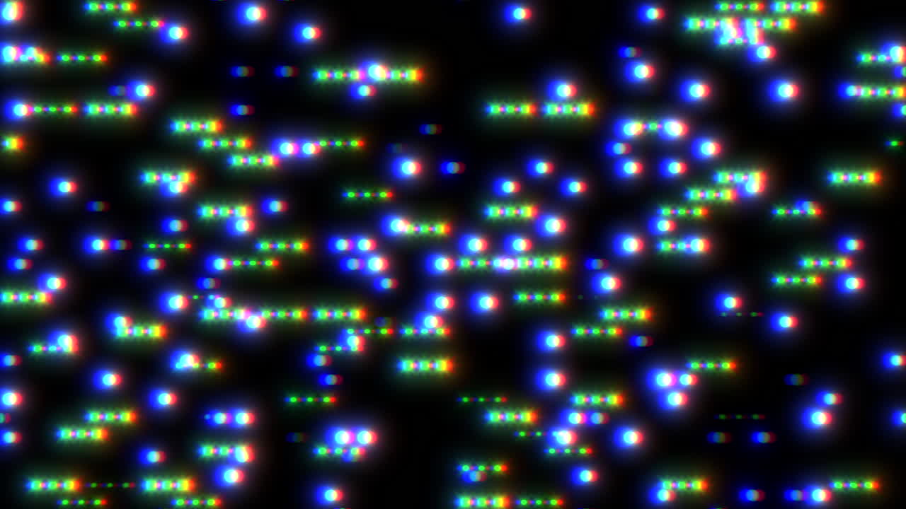 los puntos coloridos forman un patrón circular en negro