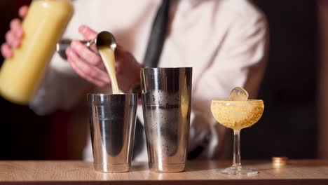 professional bartender making a cocktail