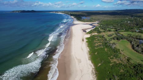 north belongil beach - tranquil sandy beach in byron bay, new south wales, australia