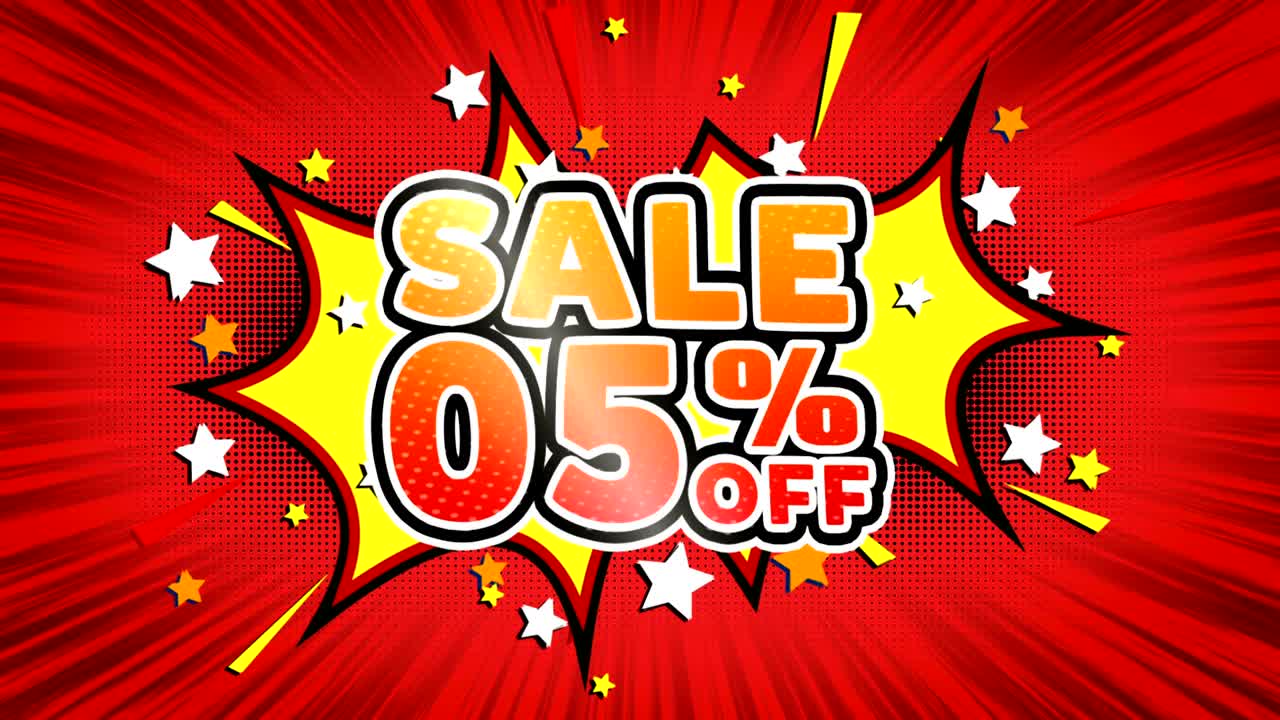 venta de 05 palabras de dibujos animados retro burbujas de cómic bucle sin costuras