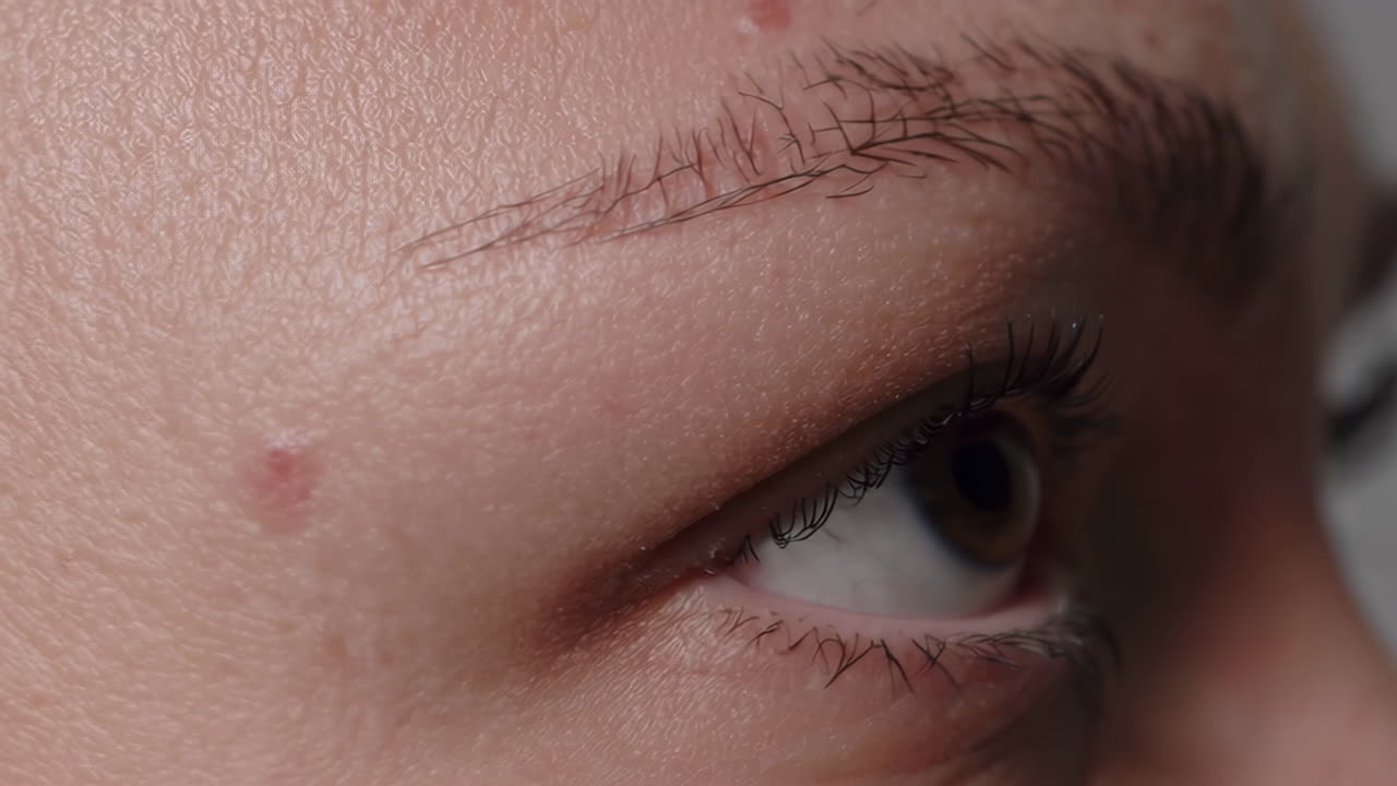 Close-up of human skin with pores and imperfections