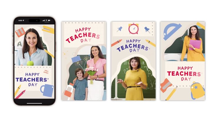 Celebrate Teachers Instagram Story Templates