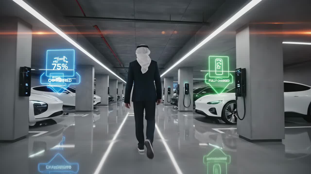 Augmented Reality Parking Garage with Electric Vehicles