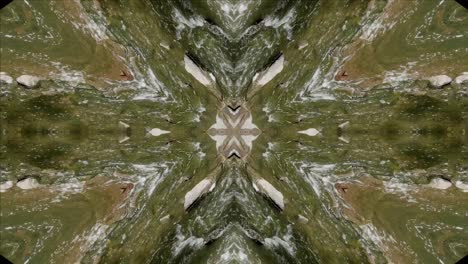 Kaleidoscope-from-Nature-Shots,-Wissahickon-Creek