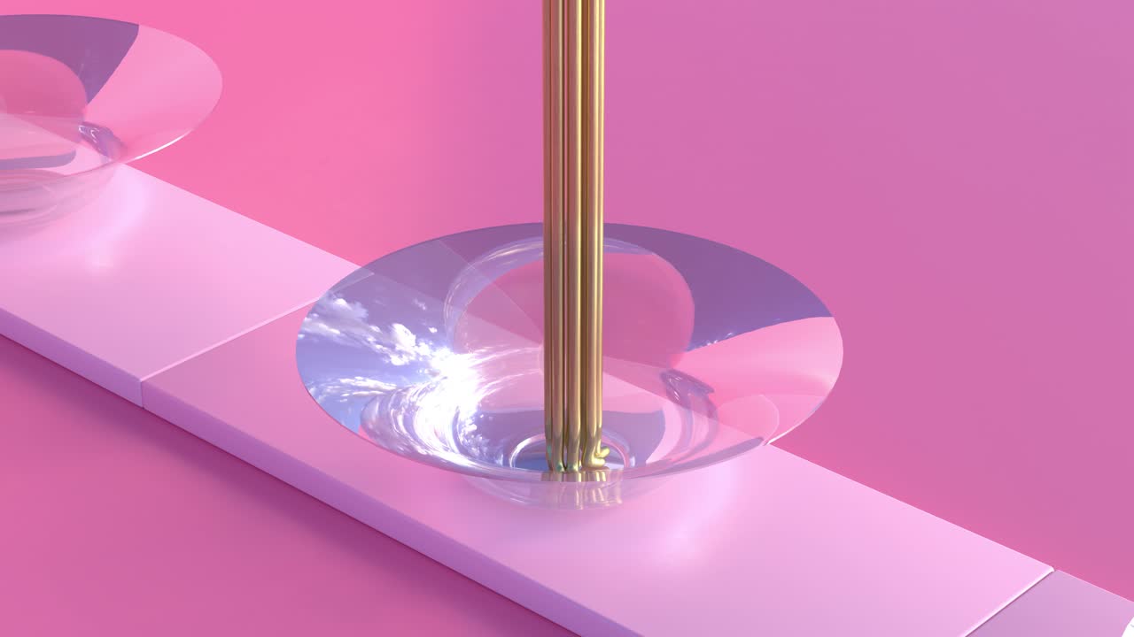 The glass bowl on moving conveyor belt are filling up with soft golden spaghetti.