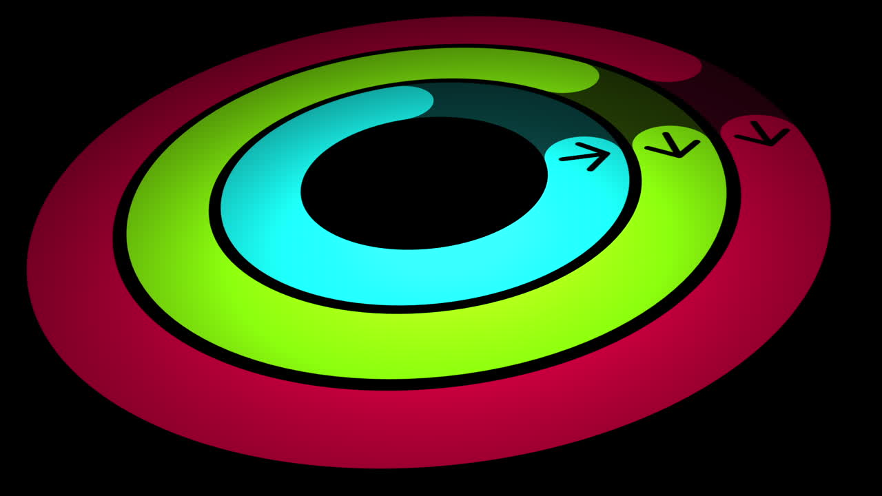 tres círculos que muestran el progreso. iconografía de aplicaciones móviles