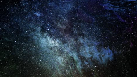 4k colorful nebula clouds are moving closer in the space