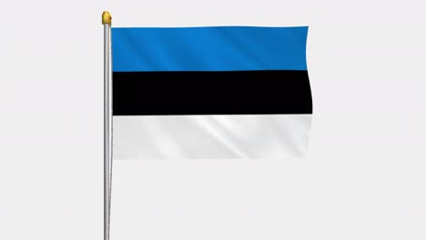 la bandera de estonia se balancea en el viento - alphachannel_226.mov