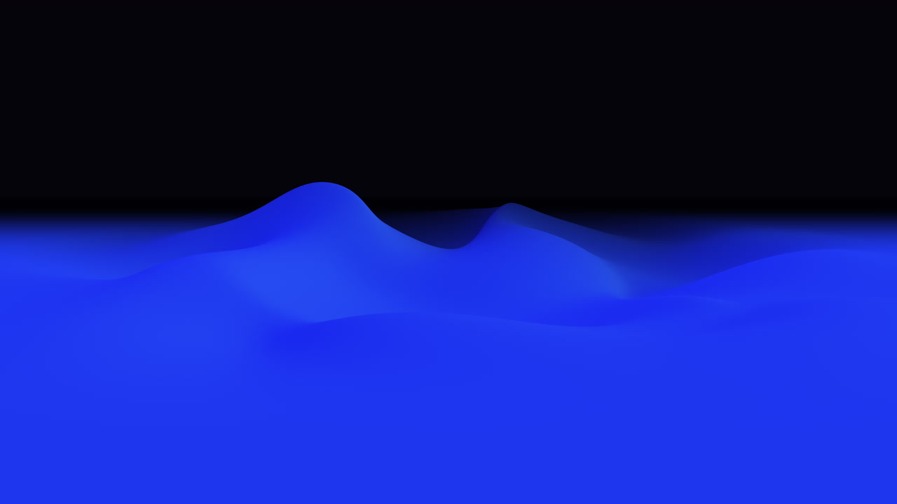 Liquid and elegance blue waves on black gradient