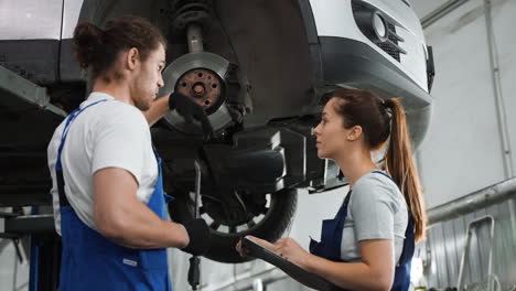 coworkers in the workshop