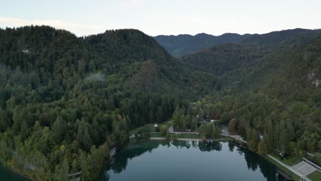 autumn season in slovenia at sunrise