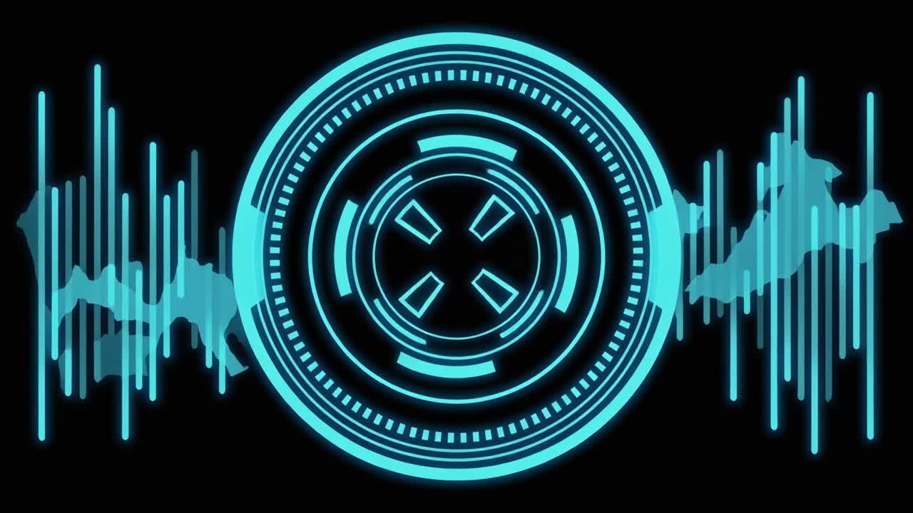 Animating Blue Futuristic HUD Interface Element