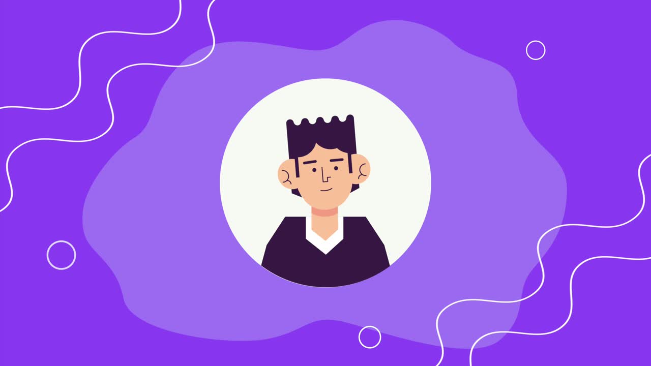 young man worker character animation