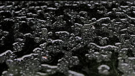 rain drop on black marble