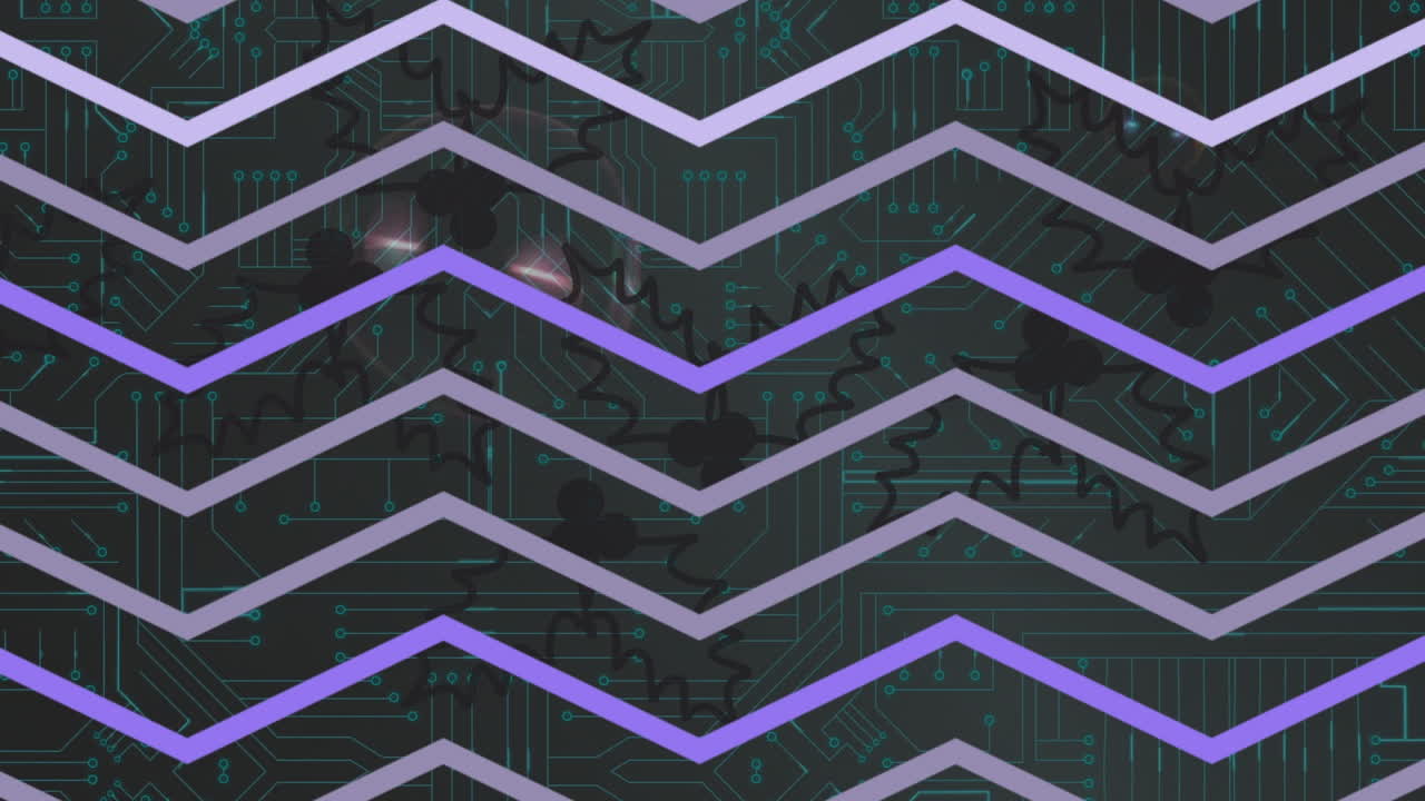 animación del chevron moviéndose sobre el circuito integrado