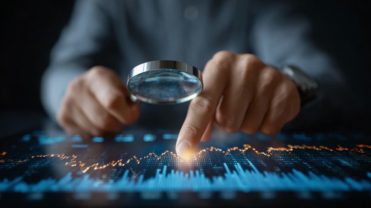 Analyzing Data Trends: A Close Look at Market Fluctuations Through Magnification, Highlighting the Importance of Detailed Analytics in Decision Making