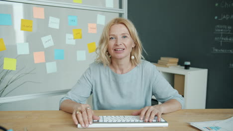 woman working at a desk