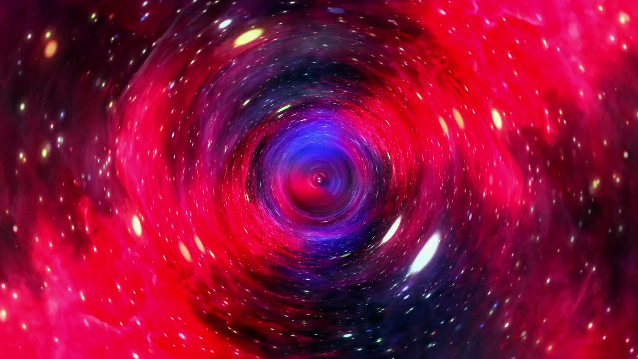 un túnel abstracto del hiperespacio a través de un colorido vívido azul púrpura vórtice del espacio-tiempo. viajes interestelares de ciencia ficción en 4k 3d a través de agujeros de gusano en el hiperespace. salto de teletransportación abstracto en el ciberespacio.
