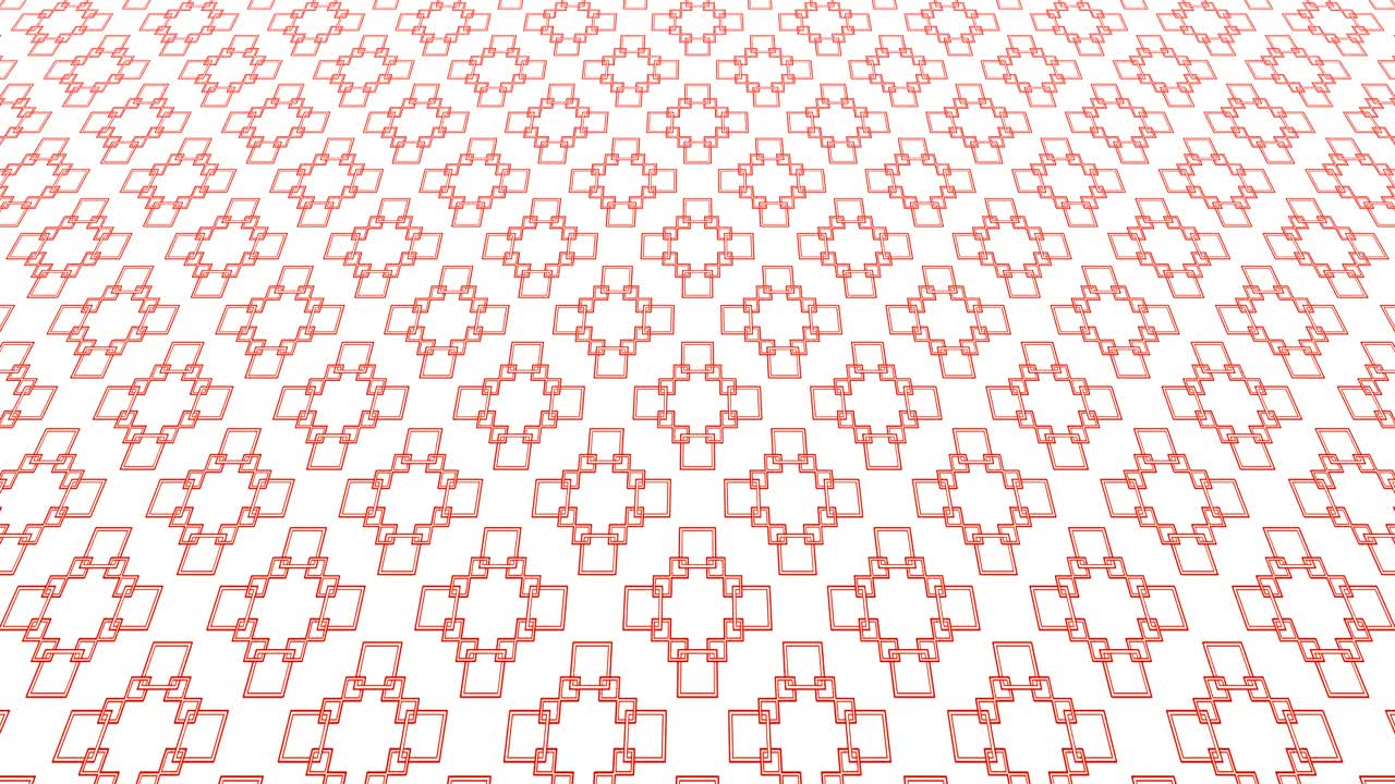 위로 기울어지고 움직이는 기하학적 형상을 가진 그래픽 비디오 패턴.