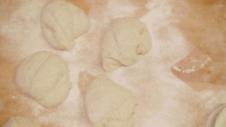 Bakery dough on table