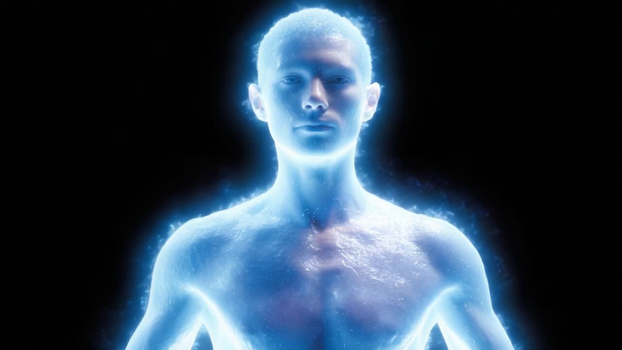 A Stunning Visual Transformation: Capturing a Mystical Entity Emanating Ethereal Energy in a Dark Environ, A Journey from Ordinary to Transcendent