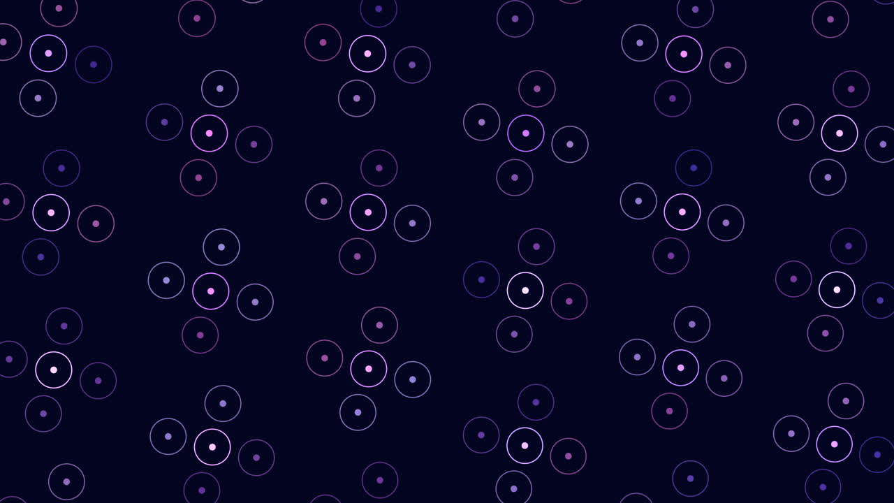 A mesmerizing blend of blue and black circles in a circular arrangement on a dark backdrop creates a captivating and floating effect within the image