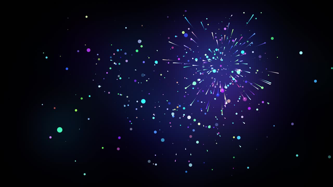 25 explosion display dark sky seamless loop background for birthday anniversary celebration holiday
