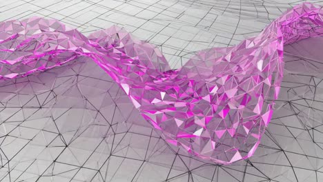 abstract pink triangles on white grid