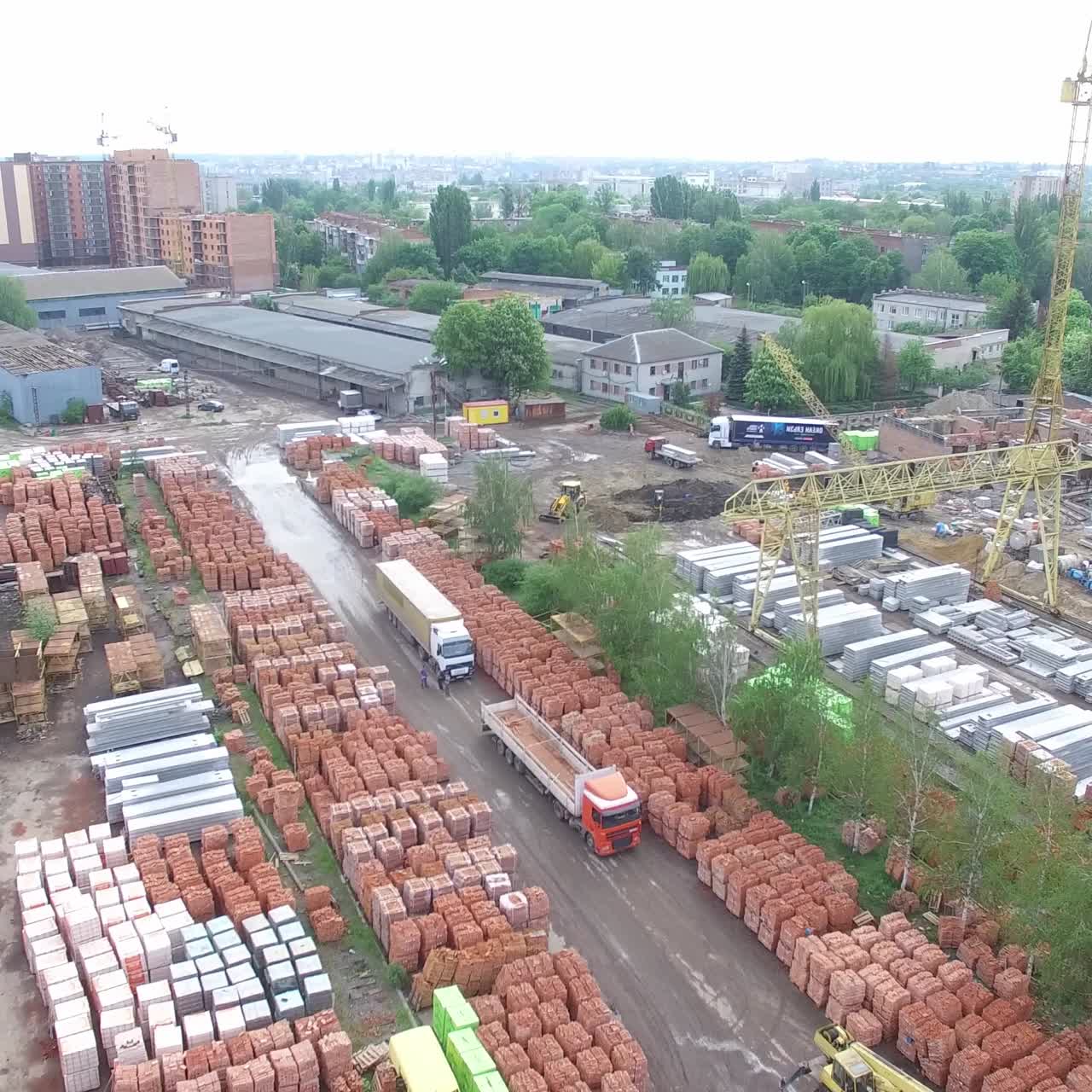 Construction Of A Brick Apartment Building