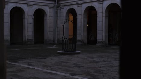 eighteen century cloister in italian villa