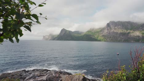 beautiful view of the seaside and segla mountain on the island of senja, norway