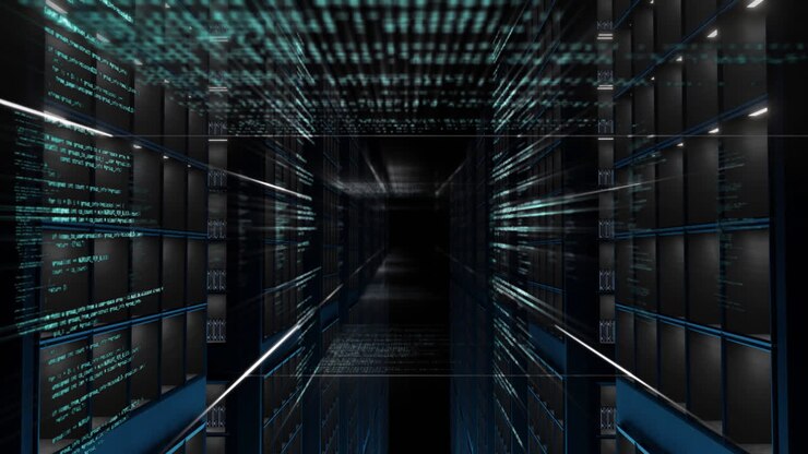 Animation of data processing over computer servers