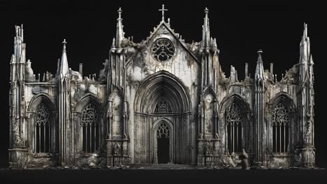 ruined gothic cathedral