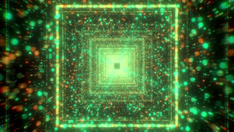 abstract 3d tunnel with glowing lights