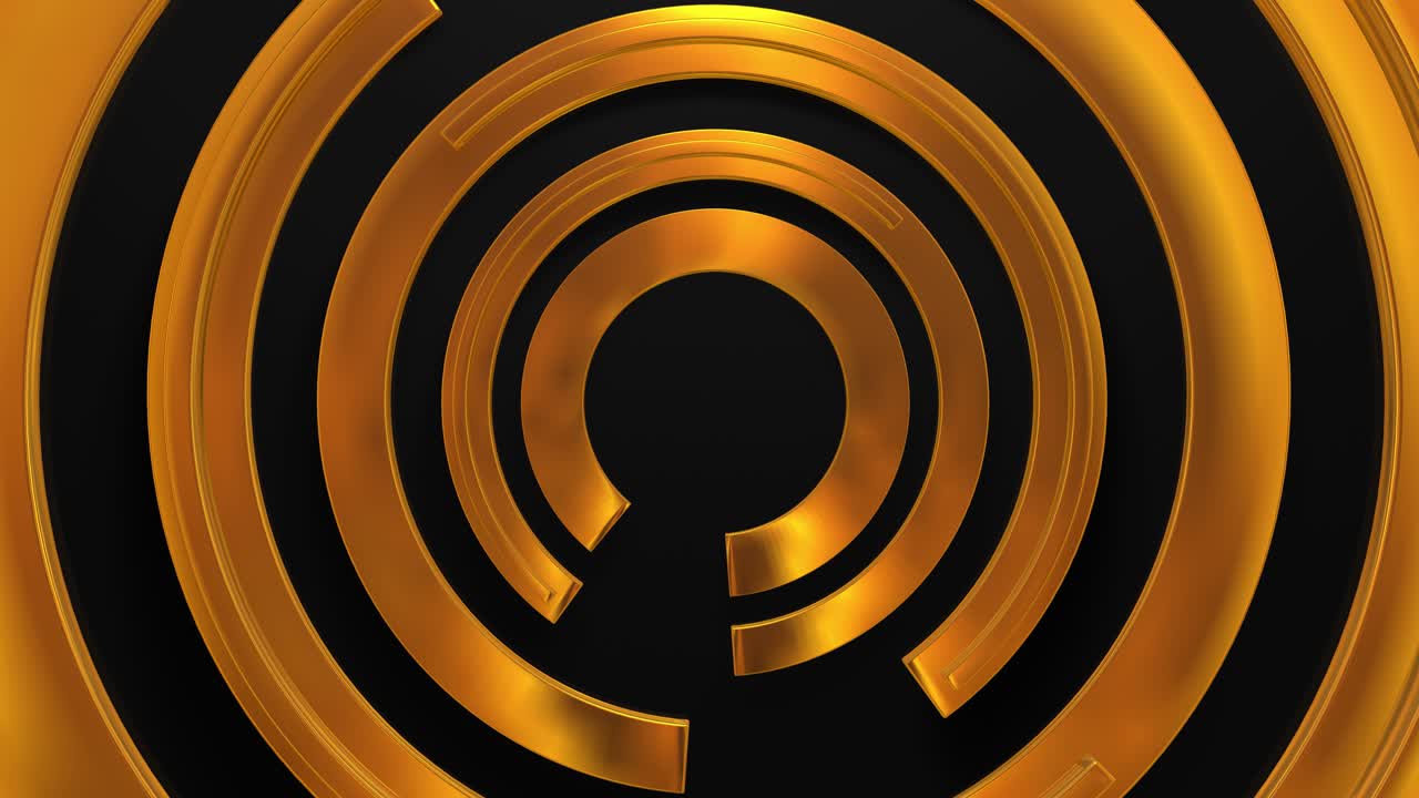 추상적인 황금 원형 패턴