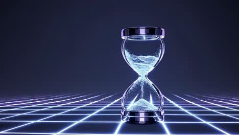 reloj de arena futurista
