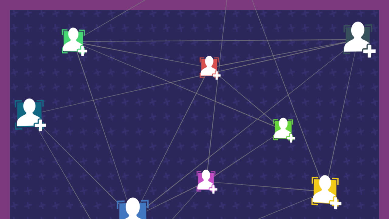 animación de iconos de medios sobre formas