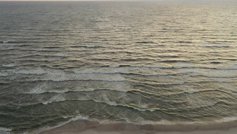 Drone-aerial-view-of-Baltic-sea-waves