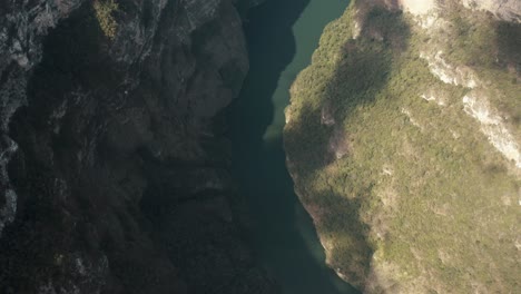 towering walls of the mountains in sumidero canyon, chiapas state, mexico