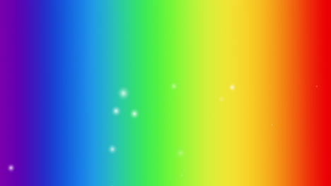 animación de manchas blancas que se mueven sobre el fondo del arco iris.