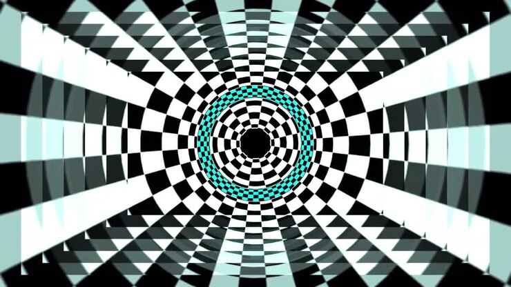 CIRCLES SQUARES ZOOM OPTICAL ILLUSION