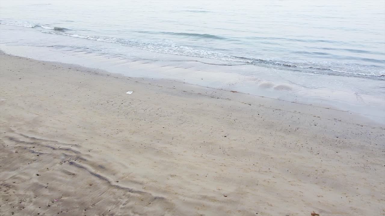 Aerial view of a Clean Indian Beach drone shot video background