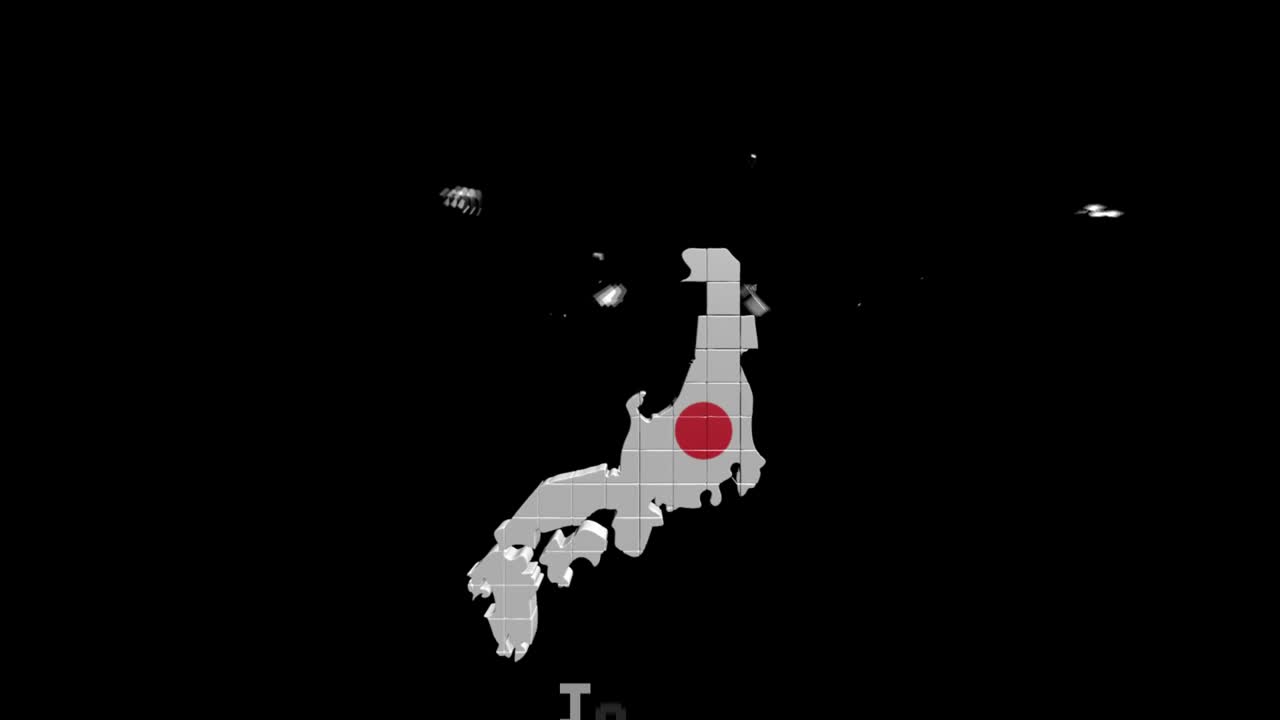 일본 지도: 지역별 인트로 4k 애니메이션 일본 지도 인트로 배경: 국가가 하나씩 나타나고 사라지고 카메라 움직임
