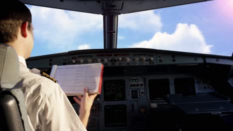 airplane cockpit view