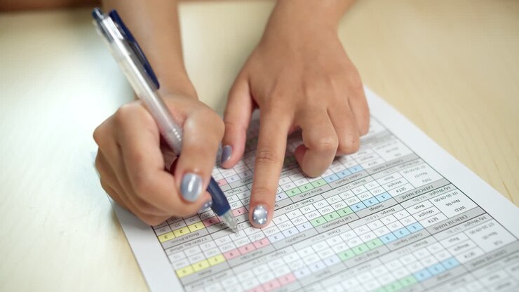 A focused moment capturing hands skillfully writing a document with precision