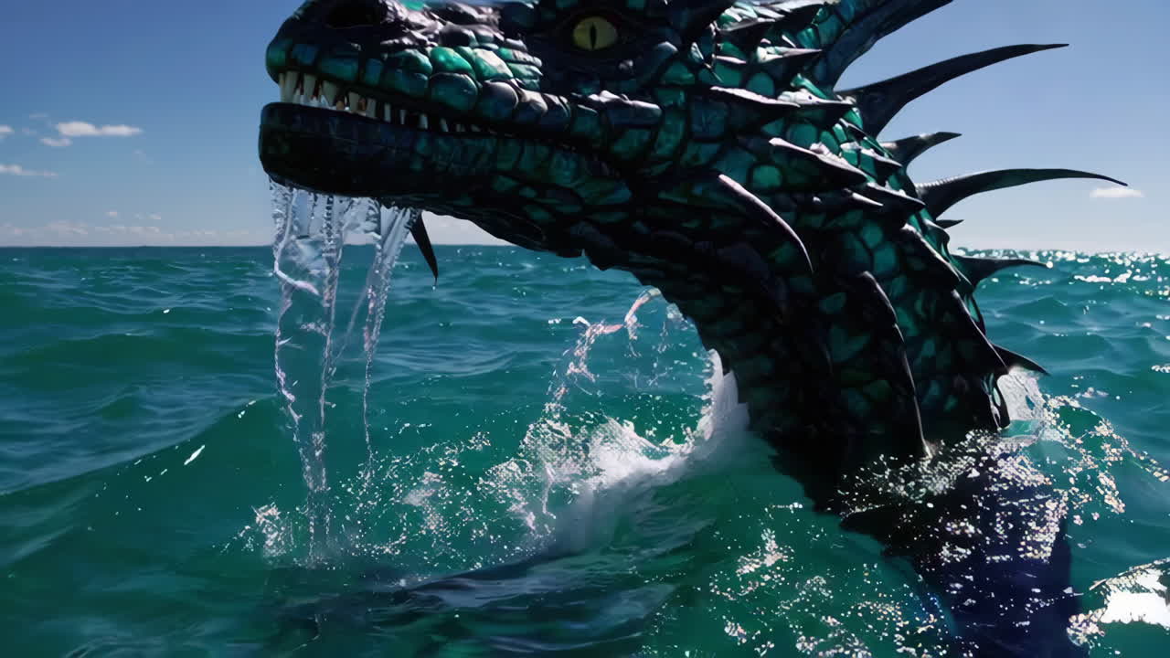 Dragon Emerging from the Ocean