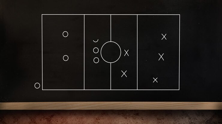 Animation of tactical game plan on american football field