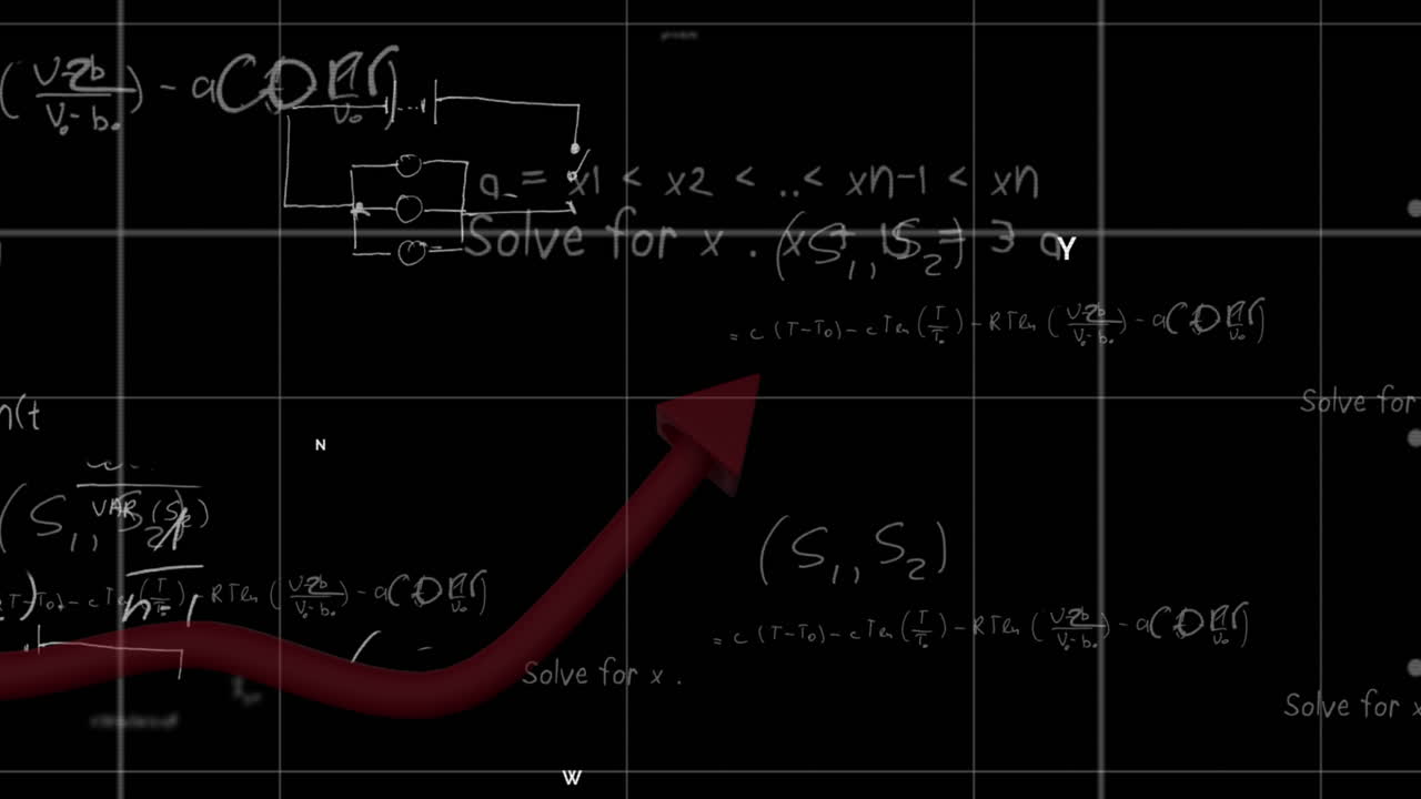animación del procesamiento de datos sobre un fondo negro