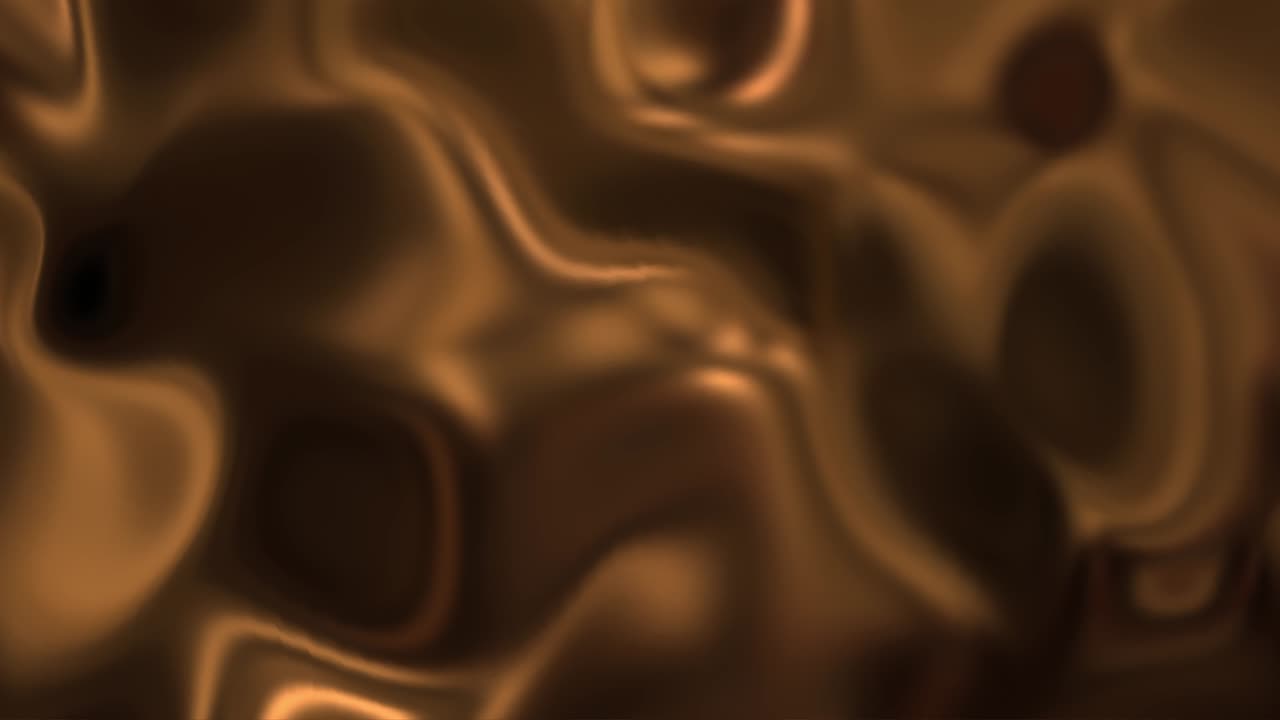 Sıvı sıcak çikolata arka planı. Erimiş bitter çikolata dokusu 3D render döngüsü 4k. Göz alıcı ipek fon animasyonu.