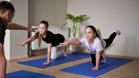 people practising yoga